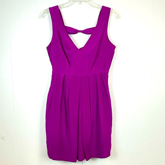 Walter 100% Silk Open Back Bow Detail Cocktail Dress Size 2 - Picture 4 of 10